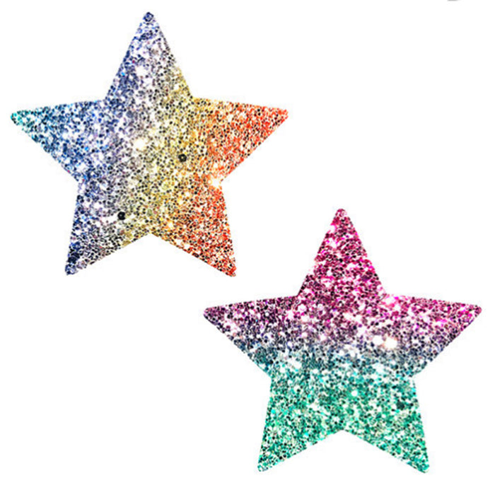 Neva Nude Pasty Starry Nights Glitter Multicolour | Nipple Cover