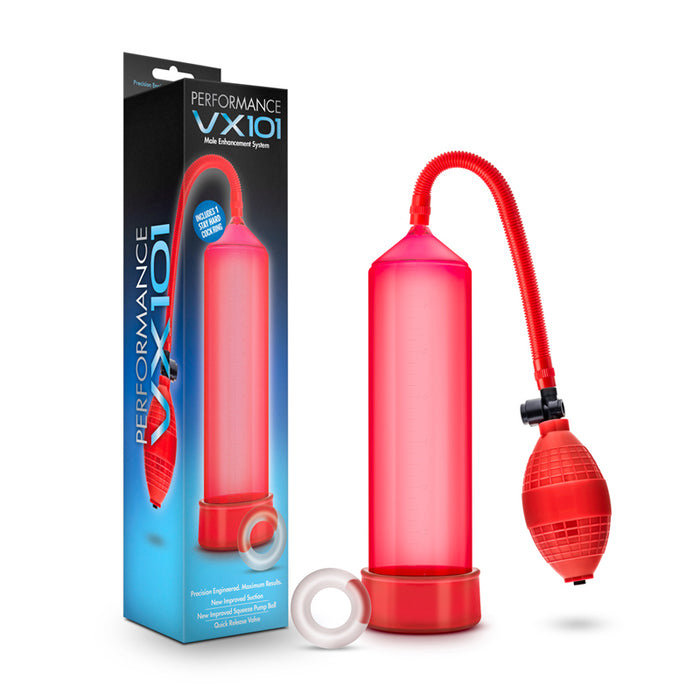 Blush Performance VX101 Male Enhancement Pump Red | Penis Pump