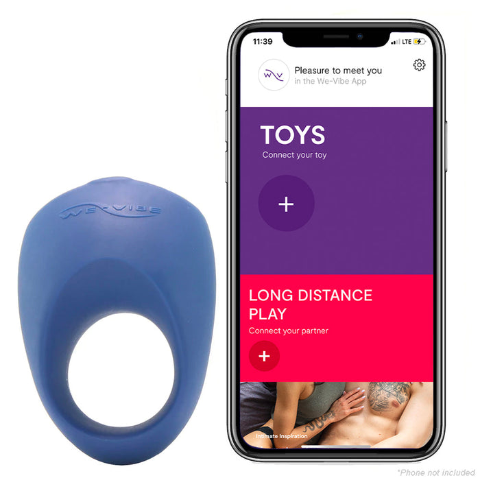 We-Vibe Pivot Rechargeable Silicone Vibrating Couples Ring Blue