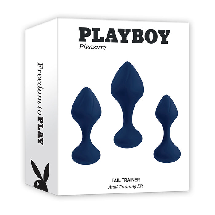 Playboy Tail Trainer 3-Piece Silicone Anal Training Kit Navy | Anal Kit