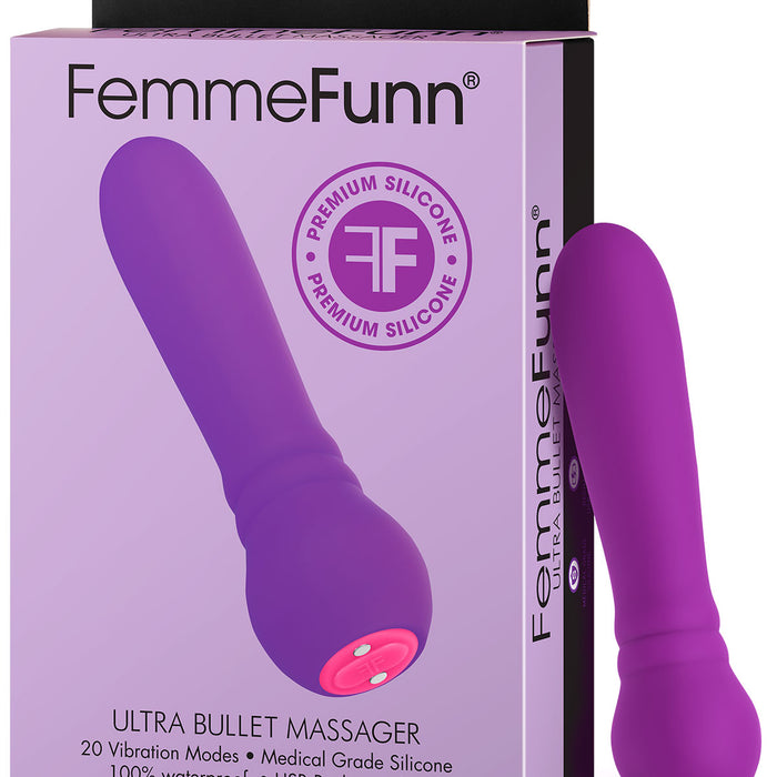 Waterproof Vibrator In Purple By Femme Fun Utra Bullet | Rechargeable Ultra Bullet Vibrator 