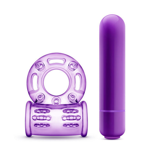 Purple Cock Ring by Play with Me | Waterproof Penis Ring | Vibrating Pleasure Enhancer