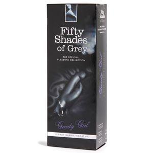 Fifty Shades Of Grey Pleasure Collection | Greedy Girl Rabbit Body-Safe Silicone Vibrator