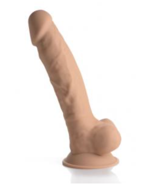 VIBRATING 8 INCH DILDO WITH SUCTION REALISTIC