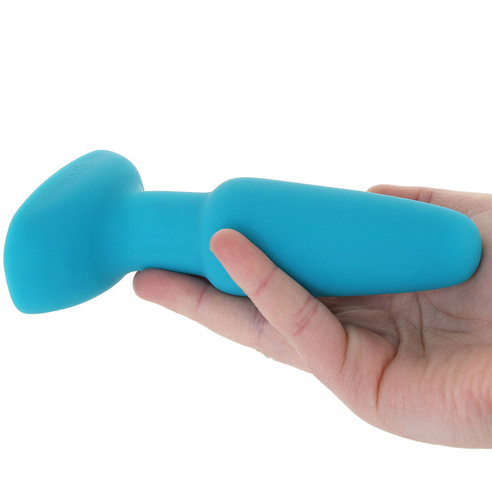 b-Vibe Rimming 2 Rechargeable Remote-Controlled Vibrating Silicone Anal Plug with Rotating Beads Teal