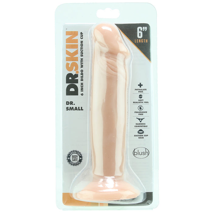 Blush Dr. Skin Dr. Small Realistic 6 in. Dildo with Suction Cup Beige | Dildo