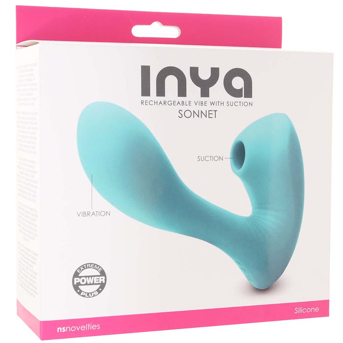INYA Sonnet Suction Dual Stimulator Rechargeable Teal