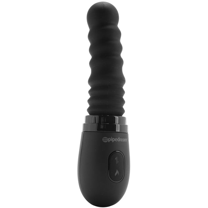Pipedream Anal Fantasy Elite Collection Gyrating Ass Thruster Rechargeable Warming Silicone Vibrator Black
