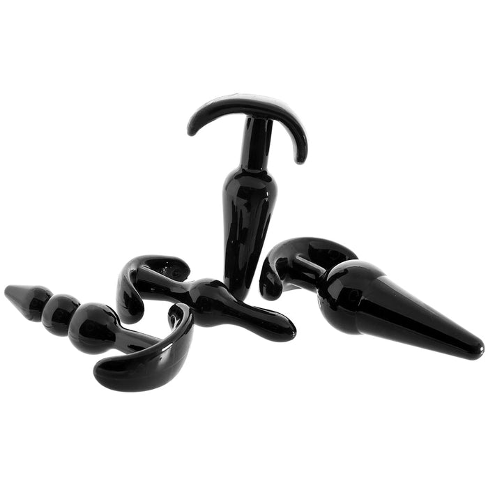 Adam & Eve 4-Piece Anal Plug Kit Black | Booty Toys