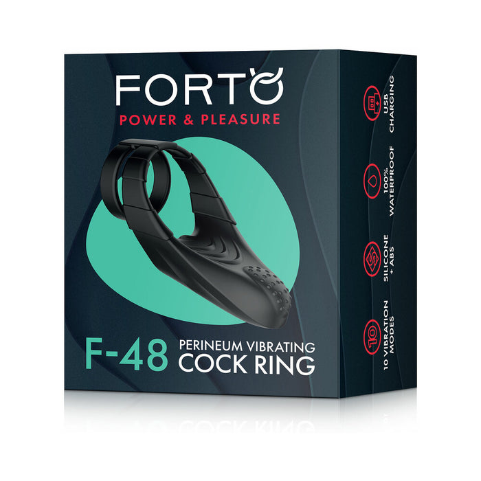 Forto F-48 Rechargeable Silicone Perineum Vibrating Double Cockring