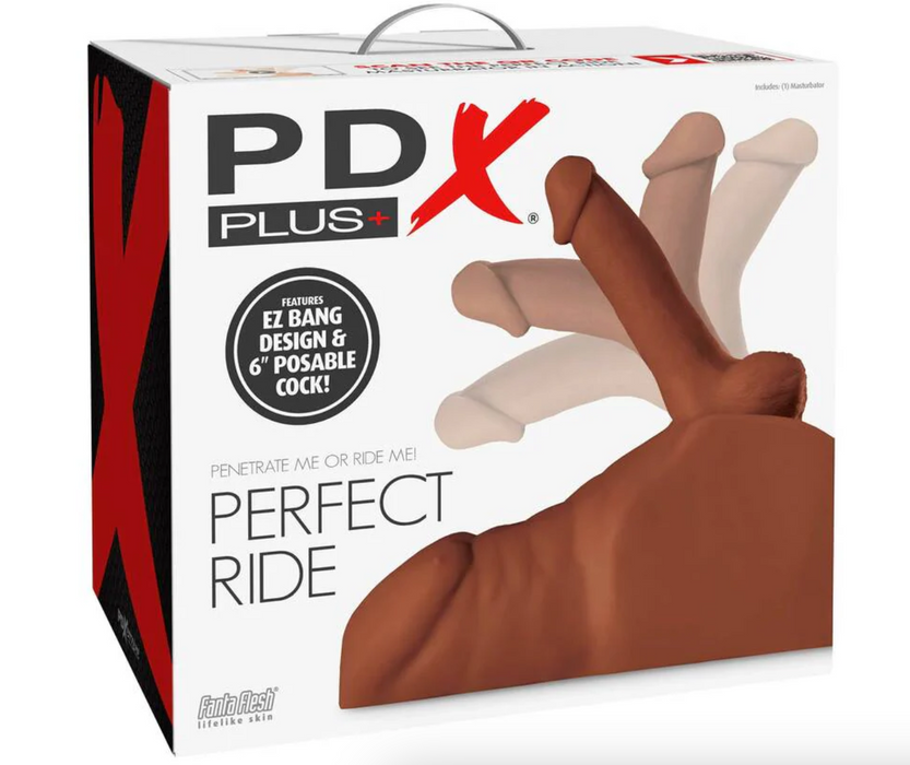PDX Plus Perfect Ride Anal Masturbator with Posable Dildo