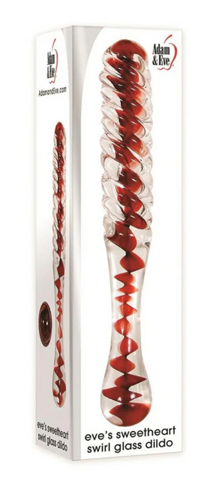 Glass red dildo