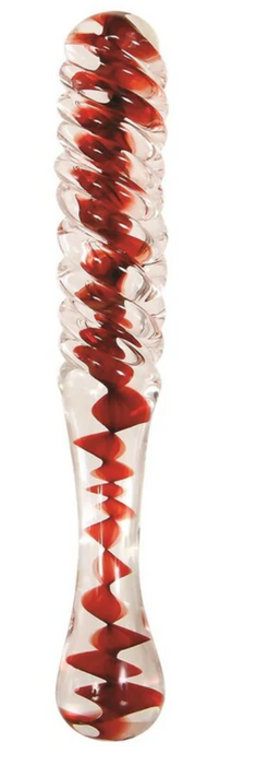 Glass dildo red