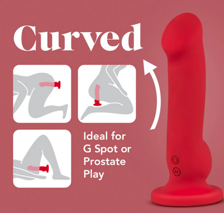 G-spot vibrating large red dildo Blush