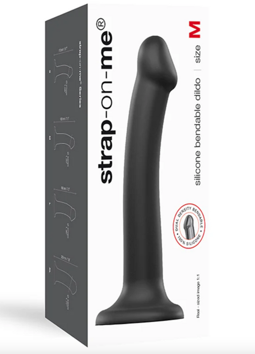Lovely planet bendable black silicone dildo