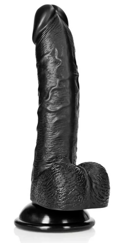 Shots curved black dildo 7 inch