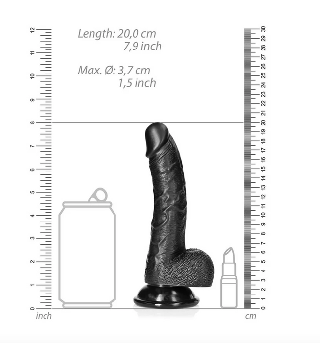 Shots curved black dildo