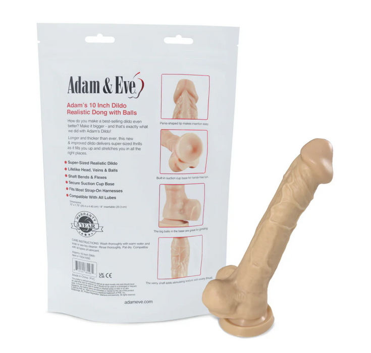 Adam & Eve Adam's Cock 10 in. Dildo