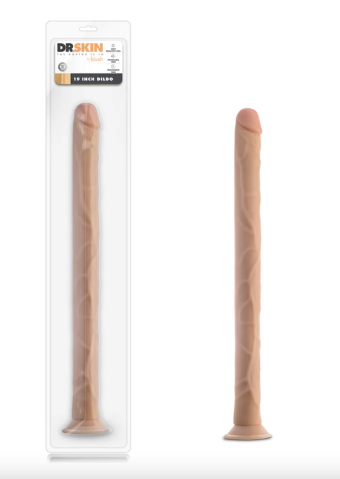 Dr. Skin 19 in. Dildo Beige
