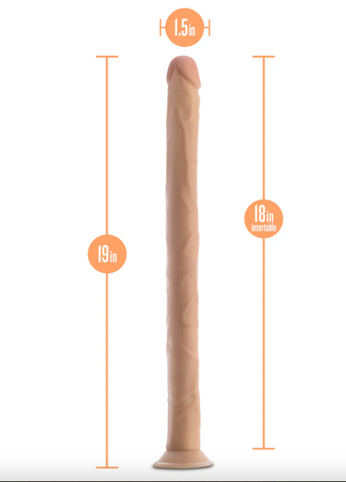 Dr. Skin 19 in. Dildo Beige