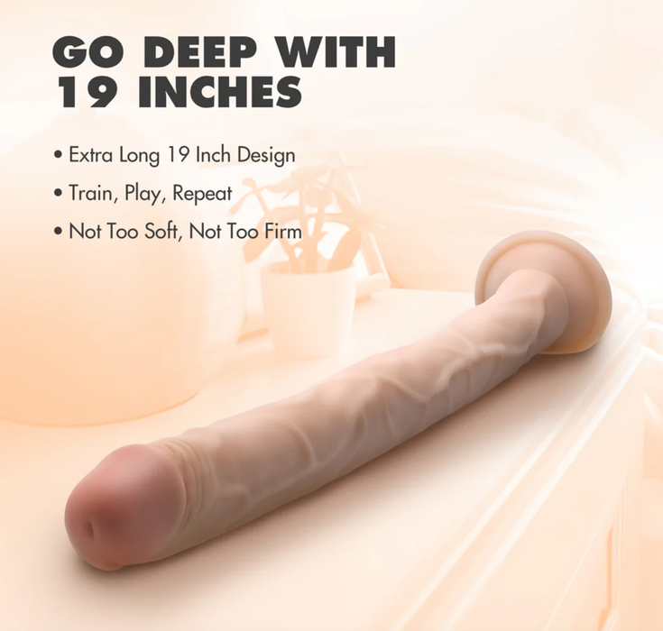Dr. Skin 19 in. Dildo Beige