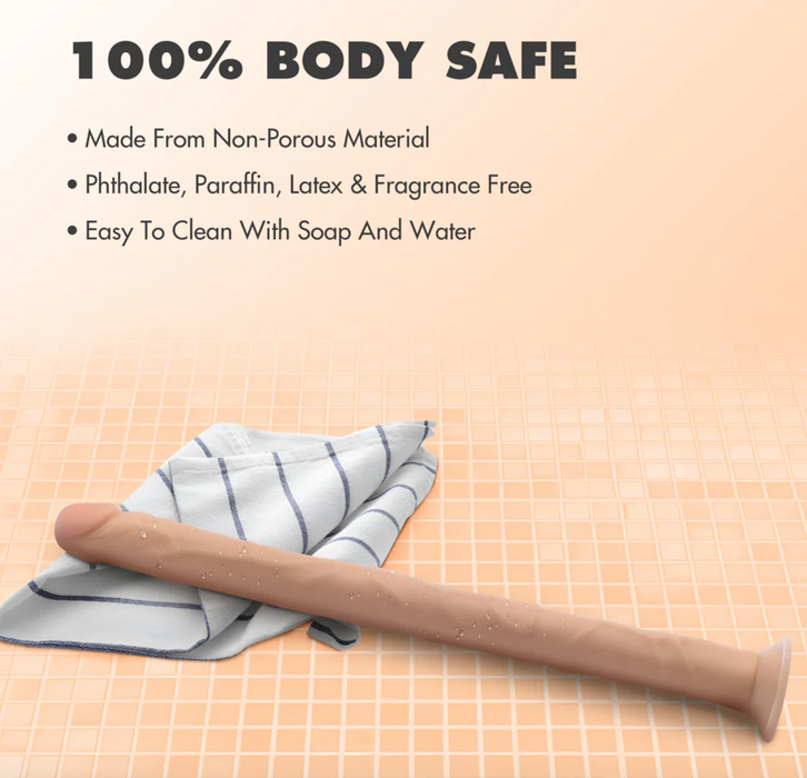 Dr. Skin 19 in. Dildo Beige