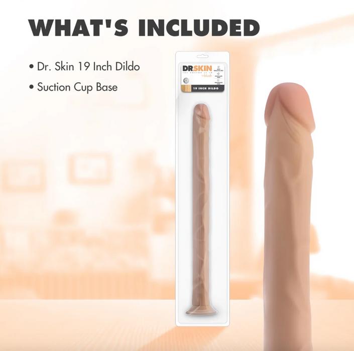 Dr. Skin 19 in. Dildo Beige