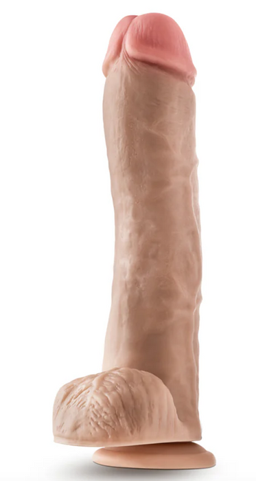 Dr. Skin Mr. Savage Realistic 11.5 in. Dildo with Balls Beige