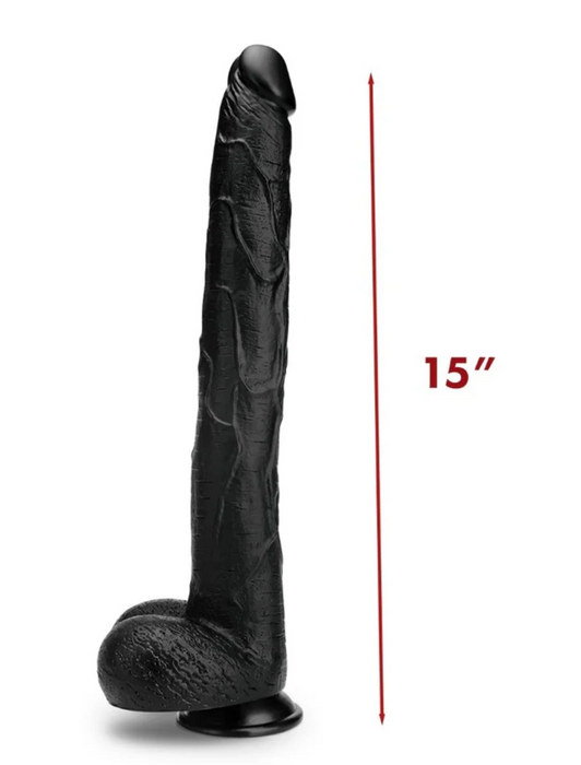 Prowler RED The Destroyer 15 in. Dildo Black