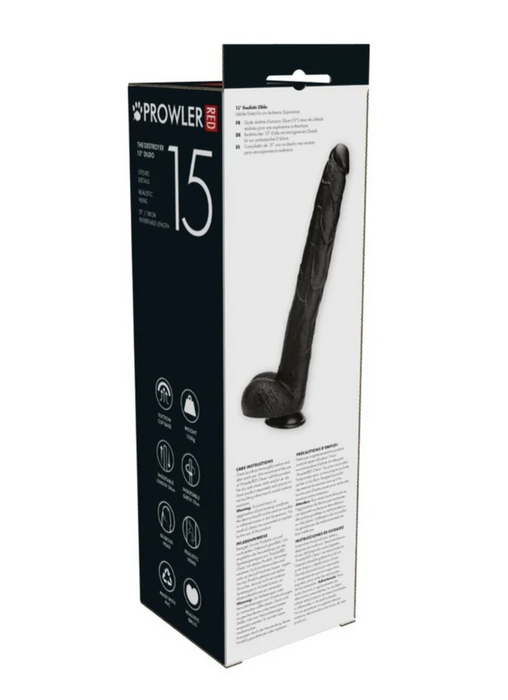 Prowler RED The Destroyer 15 in. Dildo Black