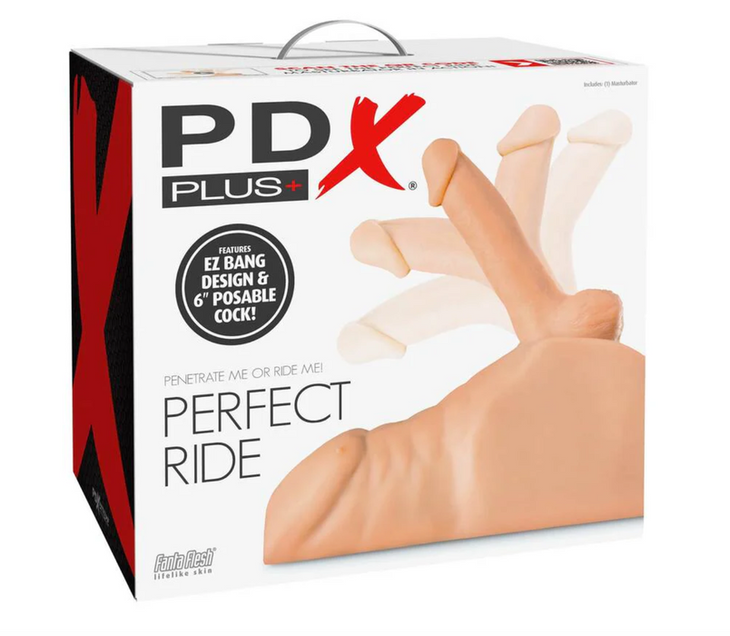 PDX Plus Perfect Ride Anal Masturbator with Posable Dildo