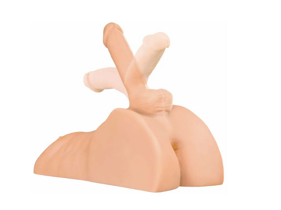 PDX Plus Perfect Ride Anal Masturbator with Posable Dildo