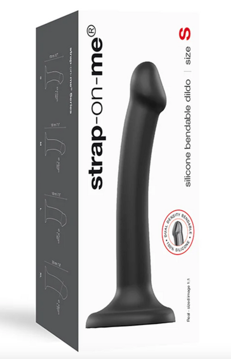Lovely planet bendable black silicone dildo