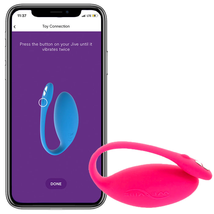 We-Vibe Jive Rechargeable Silicone Wearable Bluetooth Egg Vibrator Electric Pink