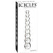 Icicles No. 2 Glass Dildo | 8.5 Inches Beaded Glass Massager  in Clear | Pipedream Icicles No. 2