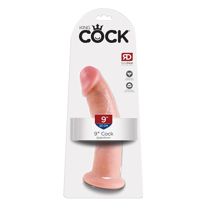 Pipedream King Cock 9 in. Cock Realistic Dildo With Suction Cup Beige
