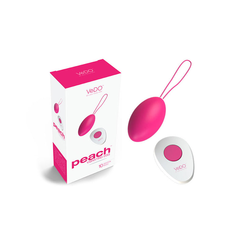 VeDO Peach Rechargeable Egg Vibe - Foxy Pink VeDO Peach Rechargeable Egg Vibe - Foxy Pink