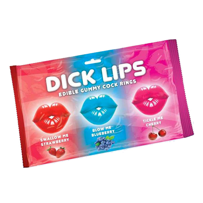 Dick Lips Gummy Cock Rings 3Pk