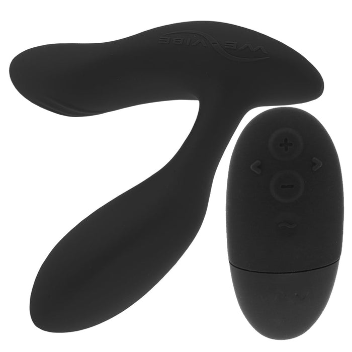 We-Vibe Vector+ Rechargeable Remote-Controlled Silicone Dual Stimulation Prostate Massager Charcoal Black