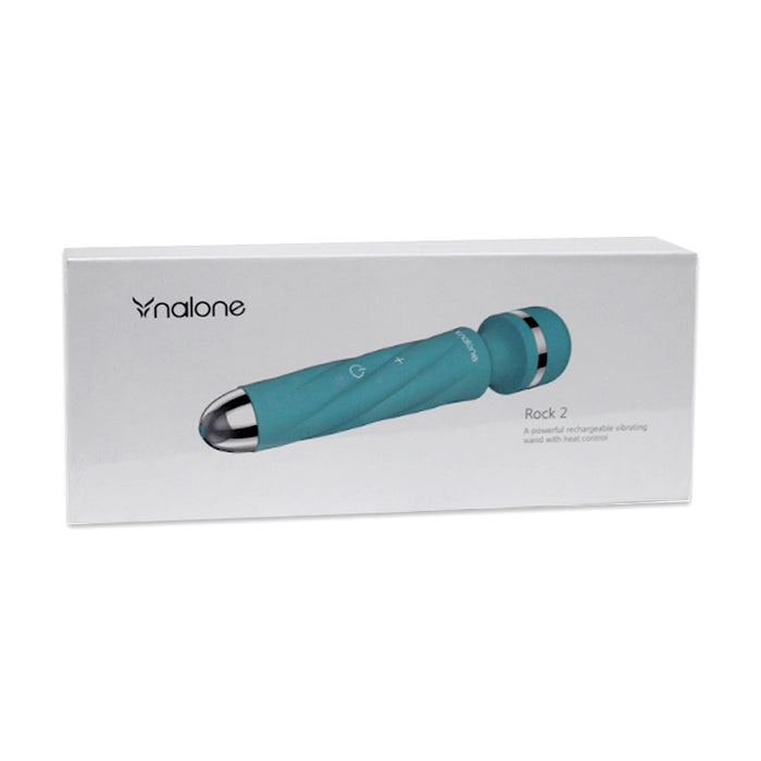 Nalone Rock 2 Rechargeable Heating Silicone Wand Vibrator Turquoise