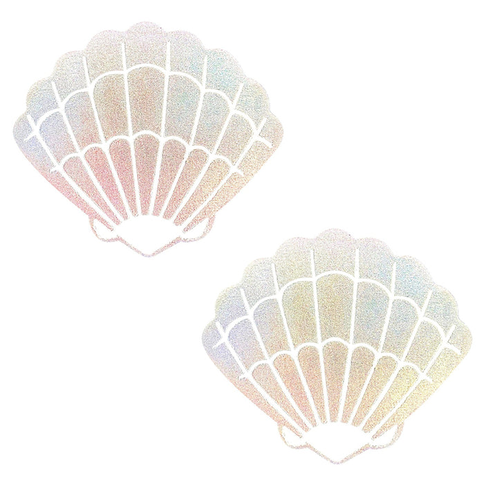 Neva Nude Pasty Shell Holographic | Nipple Covers