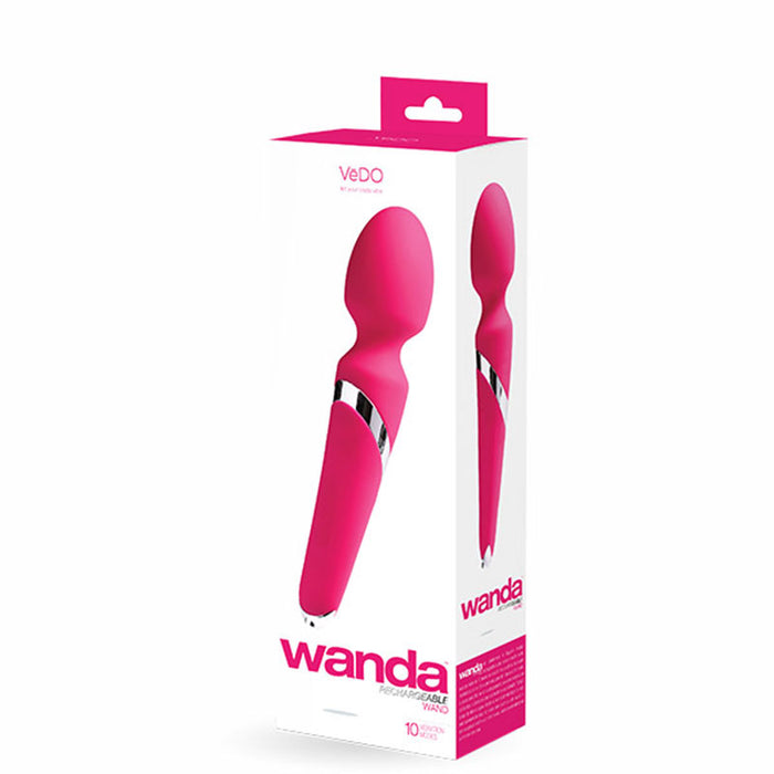 VeDO Wanda Rechargeable Wand Vibe - Foxy Pink