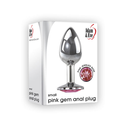 Adam And Eve Metal Anal Plug with Pink Gem For Backdoor Pleasure | Sparkling Anal Plug 