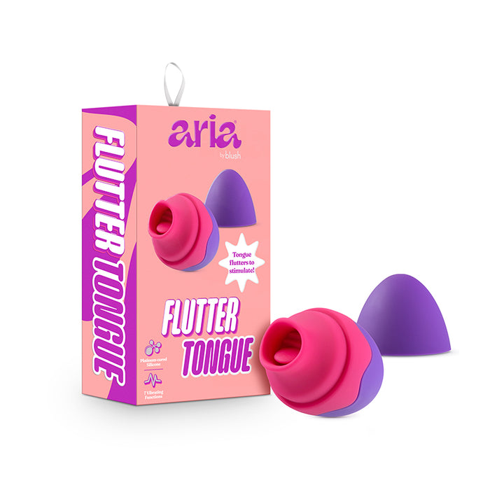 Aria Flutter Tongue Rechargeable Silicone Flicking Vibrator Purple | Clitoral
