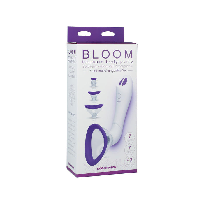 Bloom - Intimate Body Pump - Automatic - Vibrating - Rechargeable Purple/White | Pussy Pump | Couples Co. Bloom - Intimate Body Pump - Automatic - Vibrating - Rechargeable Purple/White | Pussy Pump | Couples Co.