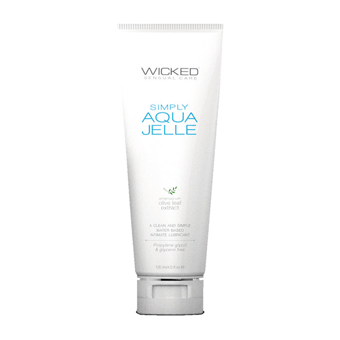 Wicked Simply Aqua Jelle Water Based Lubricant 4 oz.