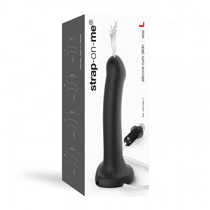 Strap-On-Me Silicone Ejaculating Cum Dildo Black L (fluid not included)