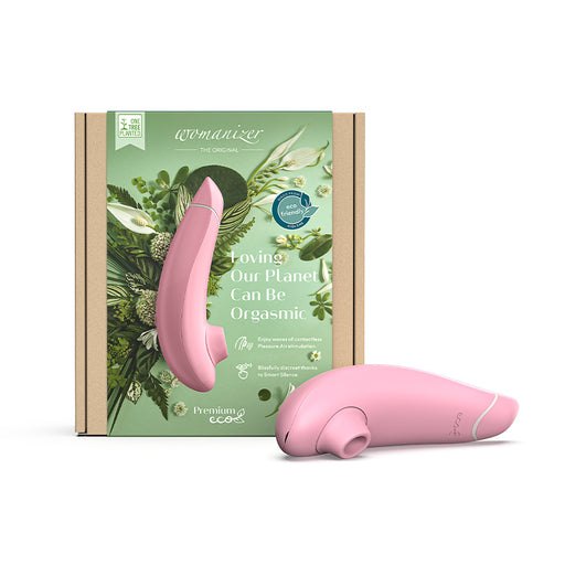 Womanizer Premium Rose Edition | Eco-Friendly Clitoral Stimulator | With 12 Intensity Levels | Made In Biolene Material