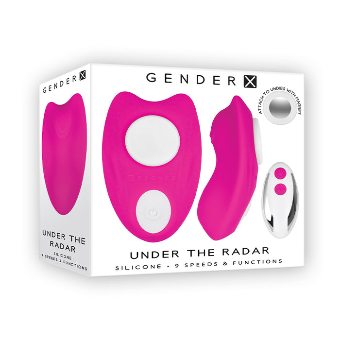 Gender X Under The Radar Rechargeable Remote-Controlled Magnetic Silicone Underwear Vibrator Pink | Couples Co. Gender X Under The Radar Rechargeable Remote-Controlled Magnetic Silicone Underwear Vibrator Pink | Couples Co.
