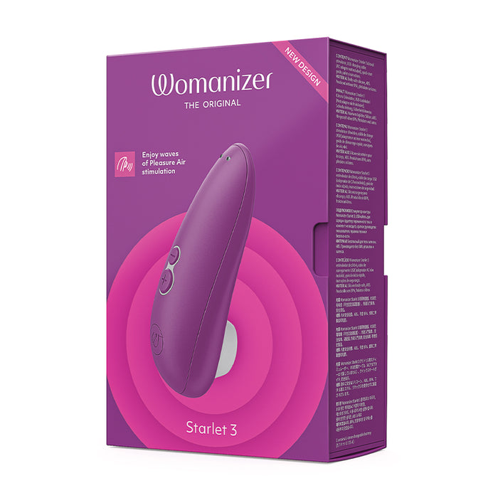 Womanizer The Original | Starlet 3 Compact Clitoral Stimulator | Violet Pleasure Air | With Six Different Intensity Level | Waterproof Clitoral Massager